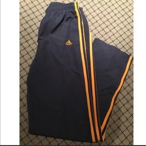 Adidas Workout Pants sz S Dk Grey/ Orange